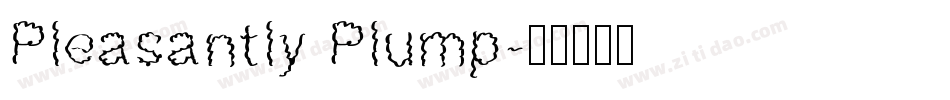 Pleasantly Plump字体转换